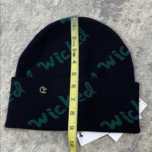 NWT Eugenia Kim x Wicked Frances Beanie Wool Knit Hat Black Green Logo
